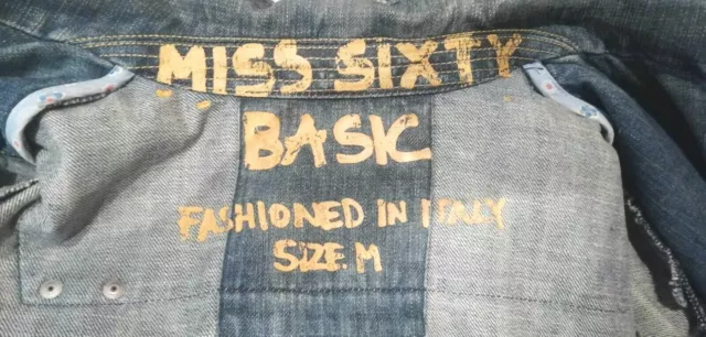 MISS SIXTY denim Giacca Jeans Giubbotto Donna Giubbino Blu JEANS Tg M