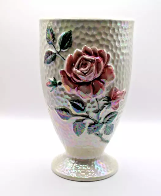 Maling Lustre Ware Rose Design Vase