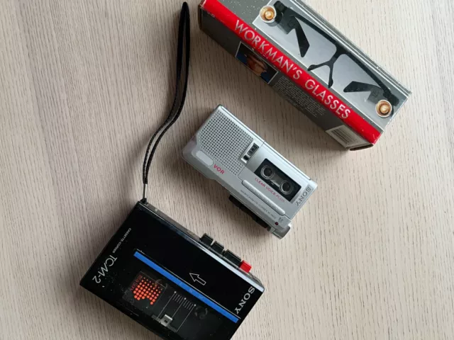 Lot de lecteur de Cassette Sony TCM2 et Microcassette-Corder