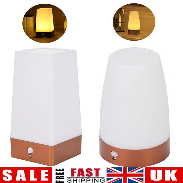 1/2X MOTION SENSOR Lights PIR Wireless Night Light Battery Table LED ...
