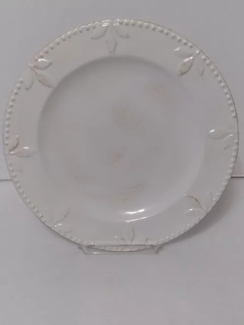 Signature Sorrento Stoneware Debby Segura DINNER PLATE White 11 1/4" NEW W TAG