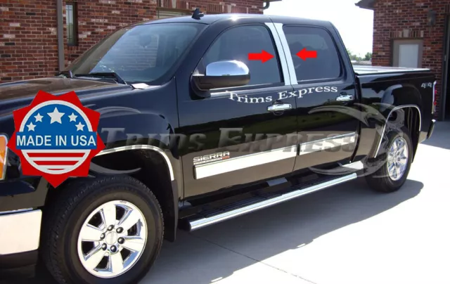 2007-2013 Chevy Silverado/Sierra Extended/Crew Cab Pillar Post Trim 4Pc