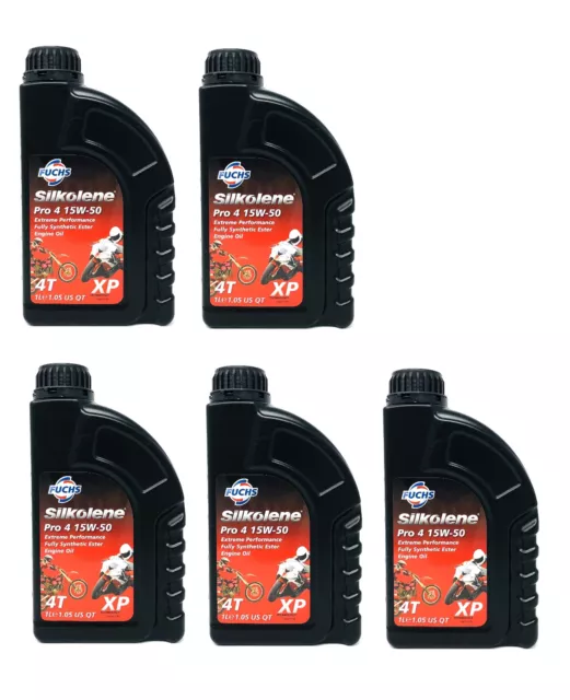 FUCHS SILKOLENE PRO 4 15W-50 5Liter Motoröl 4T API SM SN JASO MA2 Motorrad