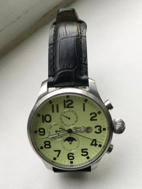 Ingersoll Buffalo II 47 mm IN 1602 GR Automatic Herrenuhr groß neuwertig!!!