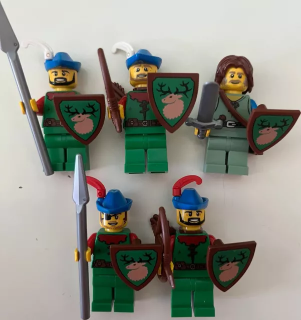 Lego Minifiguren Robin Hood Waldläufer Ritter - 5x Stück - Nagelneu - ZUGREIFEN!