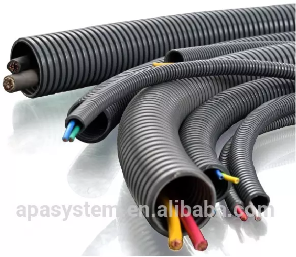 Black Conduit Kit Mixed Pack Sizes 7mm 15mm 25mm Split Cable Tidy Protect