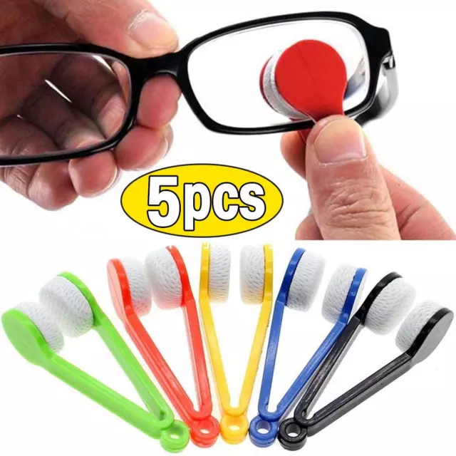 Glasses Brush Lens Cleaner Cleaning Tool Peeps Eyeglass Sunglasses - 5 pcs - NEW