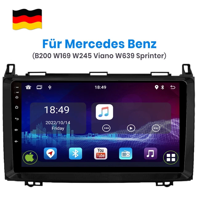 FÜR MERCEDES BENZ A/B Klasse Sprinter Viano Vito W639 Autoradio CarPlay GPS NAVI EUR 197,99
