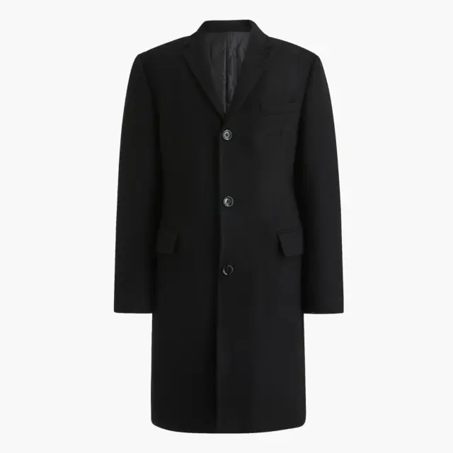 New JCREW $398 Mens Size 40 Thompson Topcoat in Black