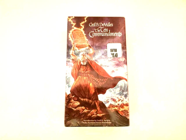 CECIL B. DEMILLE'S The Ten Commandments VHS Factory Sealed (1990 ...