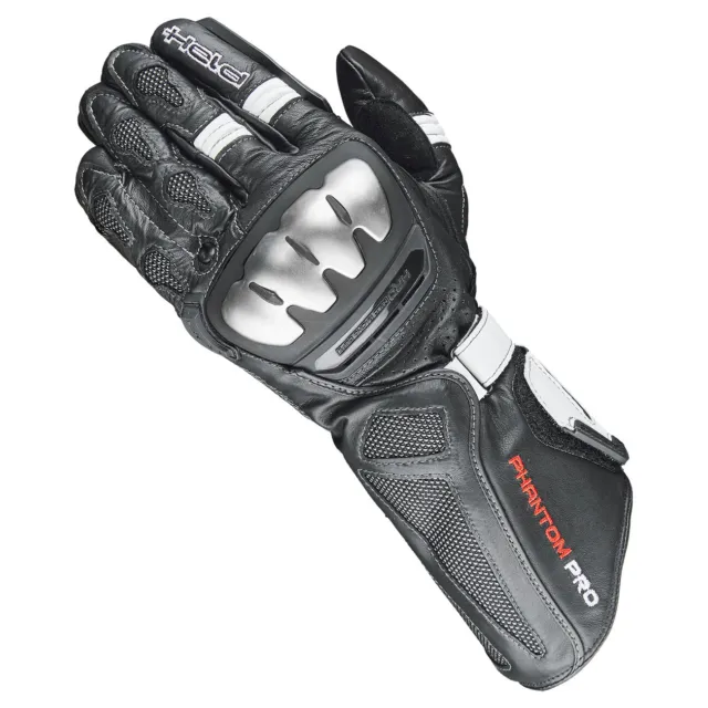 Held Phantom Pro Handschuhe Schwarz/Weiss L-8 Sport/Racing Motorrad Handschuhe