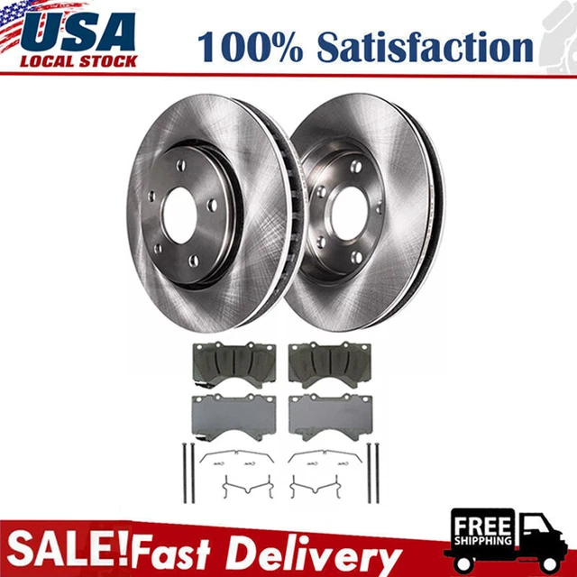 Pair Of Front Brake Rotors For Toyota Tundra, Sequoia, Land Cruiser & Lexus LX570