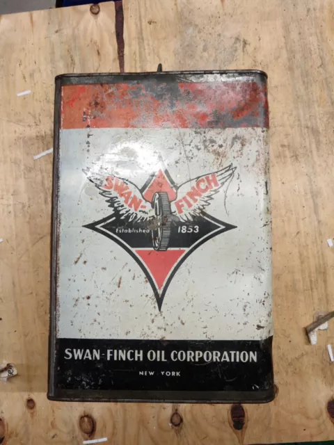 Swan Finch Motul Oil Tin Latta Vintage No Olio FIAT