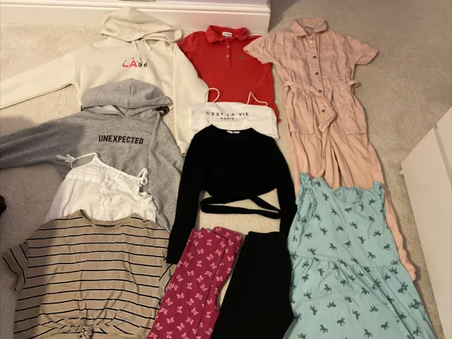 Girls Clothes Bundle Age 9 Lacoste , New Look , Next, Zara , H&M And More