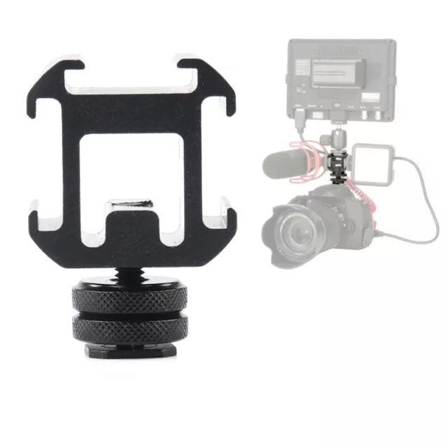 3 Hot Shoe Mount Adapter Dual Screws Stand Holder for DSLR Camera Flash Light