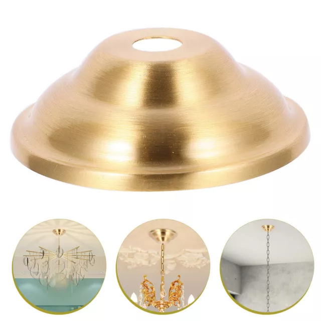 Metal Light Bulb Finial Base Flat Brass Lamp Holder Base Flat Cup for Light