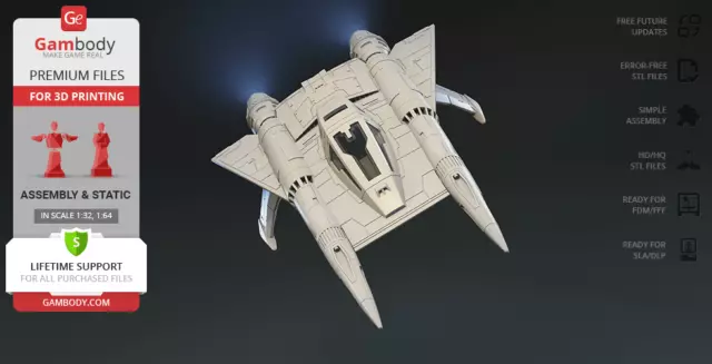 1/32 scale buck rogers thunder fighter resin model kit