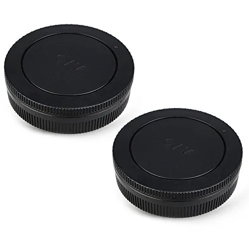 2 Pack JJC Body Cap and Rear Lens Cap Cover Kit for Canon EOS M50 M50 Mark II M5