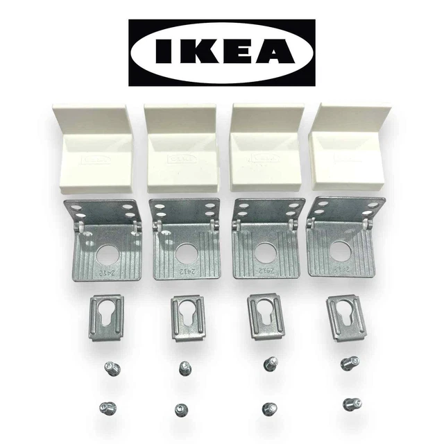 IKEA 4-Pc Wall Anchoring Shelf Support Bracket Anchoring Device White 2412