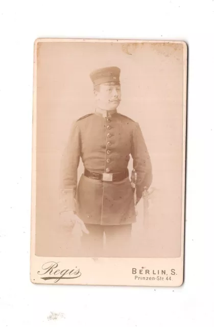 CDV Foto Soldat - Berlin 1880er