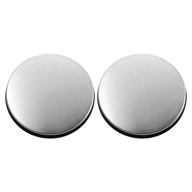 3 piezas Cubierta de orificio de grifo Acero inoxidable Fregadero Cocina Agujero Plateado