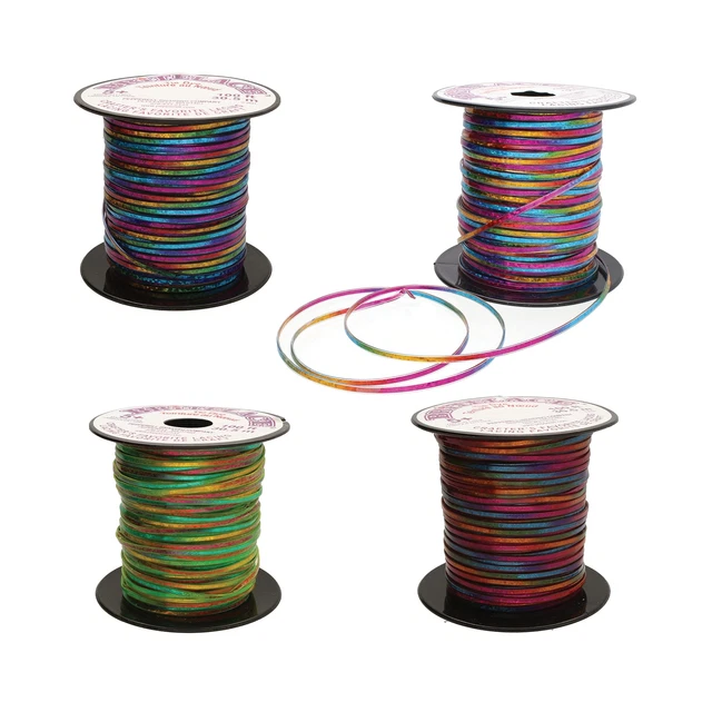 Rexlace Flat Plastic Lacing &#8211; Latex Free, Non-Toxic &#8211; Tie-Dye Colors