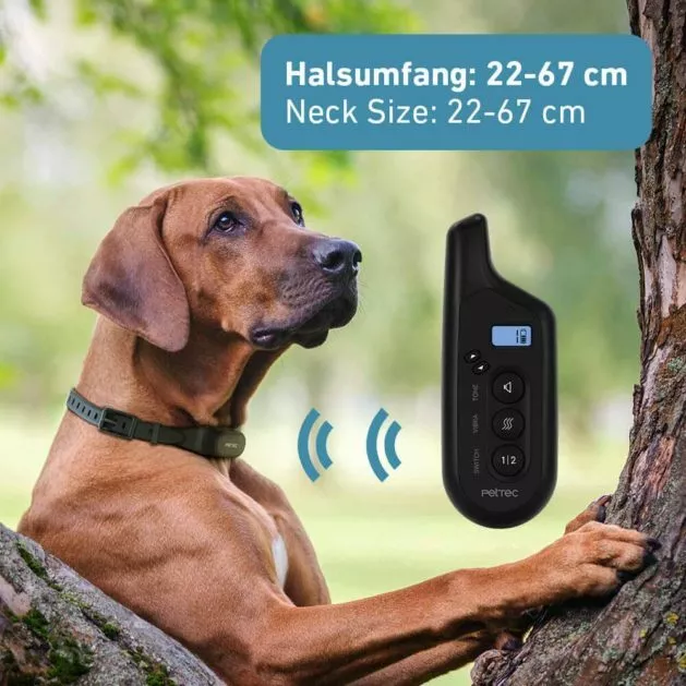 PetTec Erziehungshalsband mit starker Vibration, wasserdichter  Ferntrainer 3