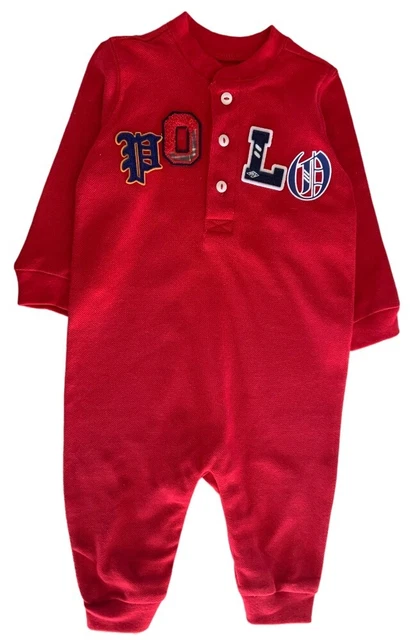 Ex Ralph Lauren baby boys girls mesh long sleeved romper age 0-3 mths (3m)