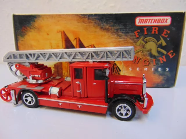 Matchbox Gestern Feuerwehrmotor Serie Yfe05 1932 Mercedes-Benz Ladder Lkw Neu In Verpackung