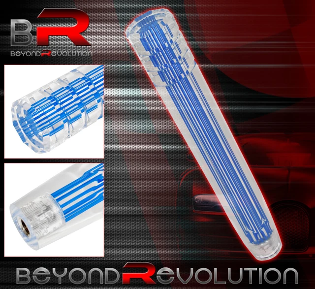 For Toyota 12" M12X1.25 Clear 3D Style Long Extended Shift Knob Autox Blue
