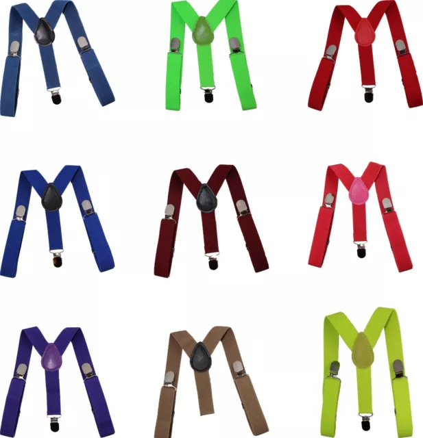 Kids Suspender Hosenträger Kinder Y-Form elastisch Jungs 3 Clips verstellbar