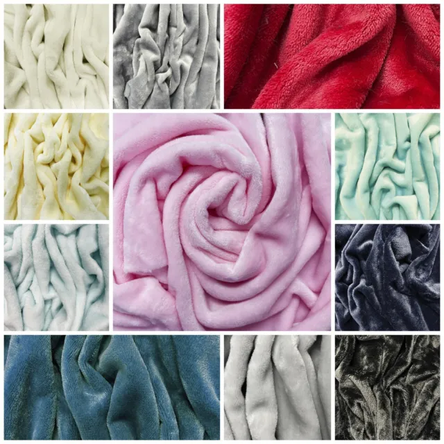 SUPER SOFT Premium Quality Cuddle Fleece Fabric ANTI PILL SHORT PILE 150cm Wide