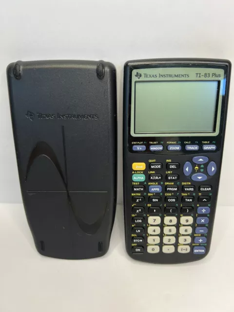 Texas Instruments TI-83 Plus Graphing Calculator w/Cover - Tested And Working!