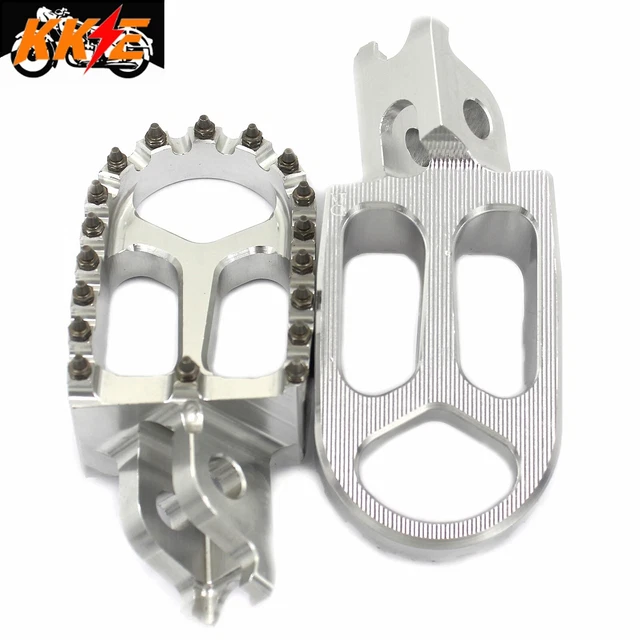 KKE Silver CNC Footpeg Footrest for Honda CRF250R CR450R 04-2021 CR250R 02-2013