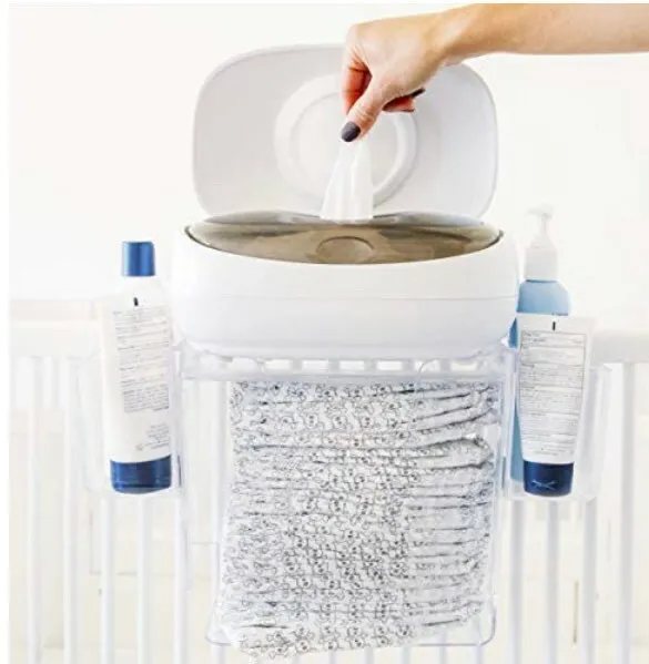 New Prince Lionheart Diaper Depot Wipes Holder Hanging Baby Organizer Clear