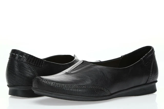 TAOS 234996 Women's Marvey Black Leather Flat Slip On Shoes Sz. 6-6.5 (EU37)