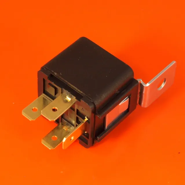 Automotive Relay 12V 40Amp 4 Pin Normally Open - Bracket - Genuine EU Manuf.