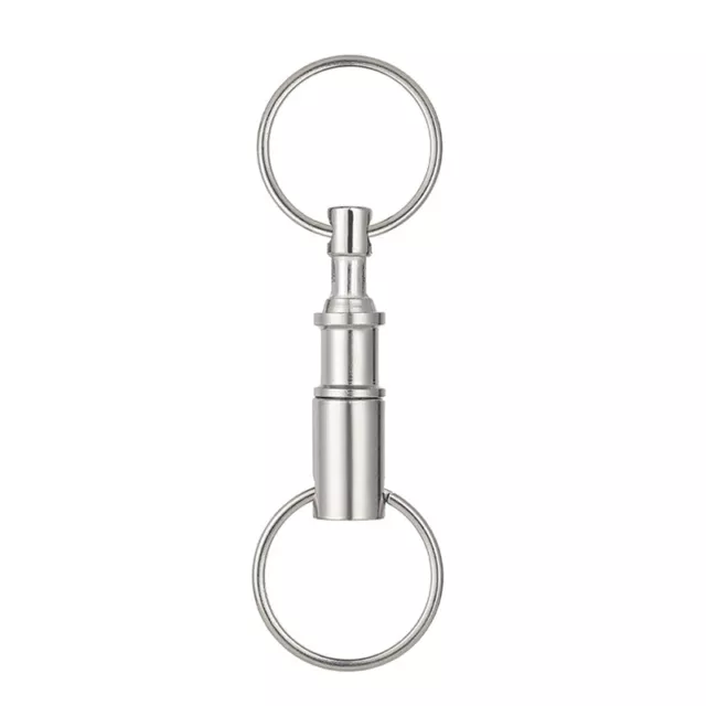Double Removable Key Ring Silver Removable Key Ring Quick Release Key Chain