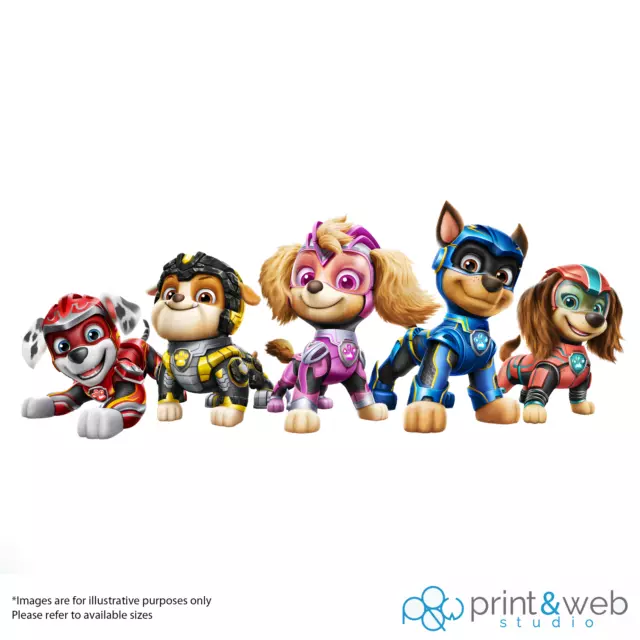 Paw Patrol Mighty Movie Wall Sticker Decal Bedroom Vinyl Kids