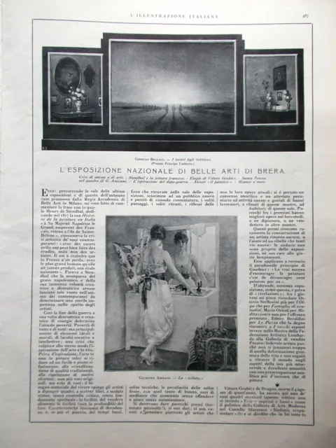 L'Illustrazione Italiana 17 Ottobre 1920 Venezia Tridentina Arti Brera Besso Po 3