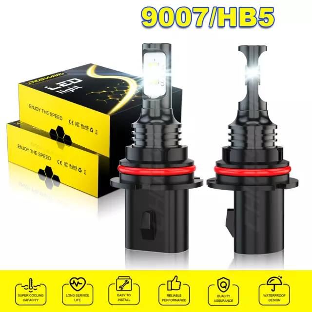 Led Headlight Conversion kit 9007 Bulbs for 1994-04 Ford Mustang Hi&Lo Beam