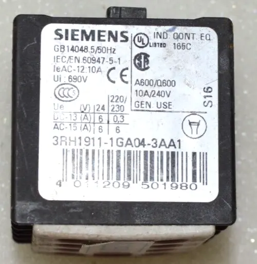 Siemens Schütz Hilfsblock 3RH1911-1GA04-3AA1 (17.084)