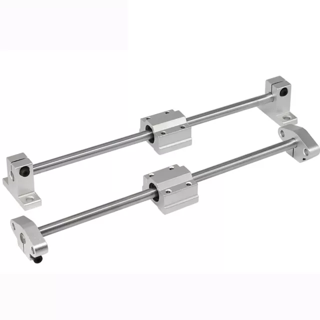 Linear Rail Shaft Rod Optical Axis with Bearing Block Support CNC Set 200-390mm