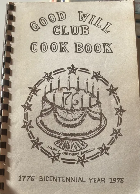 Rare & Unmarked! Bingham, Maine Good Will Club Cook Book 1976 - Quick Shipping!