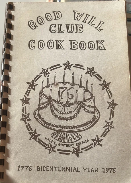 Rare & Unmarked! Bingham, Maine Good Will Club Cook Book 1976 - Quick Shipping! Rare & Unmarked! Bingham, Maine Good Will Club Cook Book 1976 - Quick Shipping!