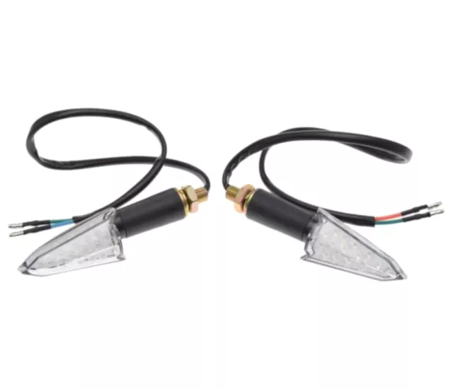 2x Blinker Hinten LED Klar für Roller LONGJIA LJ125T - 8M Blinkleuchte ECE - E4