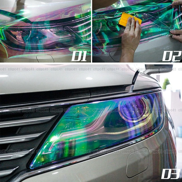 Car Light Blue Headlight Tail Lamp Fog Light Tint Wrap Film Sticker Accessories
