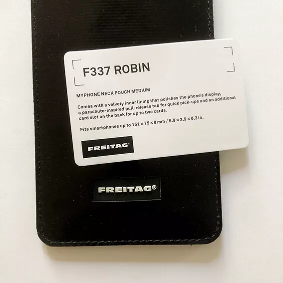 Freitag | F337 Robin (my phone neck pouch M), black, rare 2