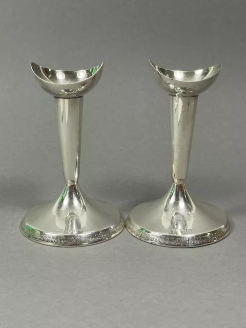 Paar Silberleuchter, Kerzenleuchter, Silber 830, Schweden - 1965