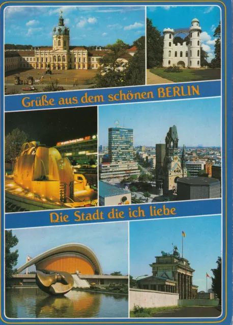 Alte Postkarte - Grüße aus dem schönen Berlin Die Stadt die ich liebe